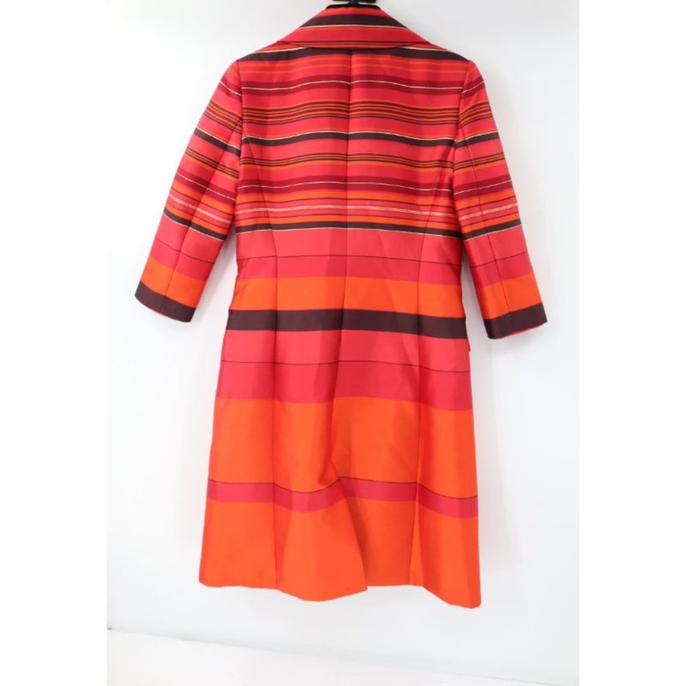 NWT St John coat women's 2 Sienna multi topper jacket jacquard metallic striped - Picture 9 of 16